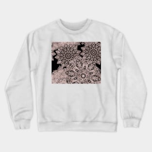 Rose gold mandala - jet black Crewneck Sweatshirt